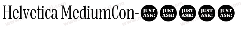 Helvetica MediumCon字体转换